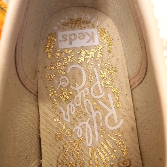 Keds x Rifle Paper Co Pink Green Floral Sneakers 8.5 NWOT Canvas - Picture 3 of 7